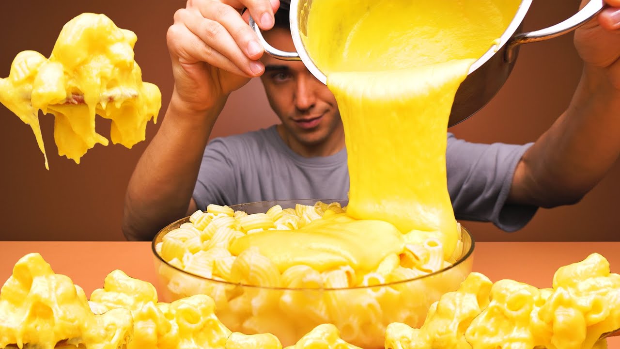ASMR CHEESIEST MAC & CHEESE MUKBANG | Extra Creamy Lazy Macaroni and Cheese