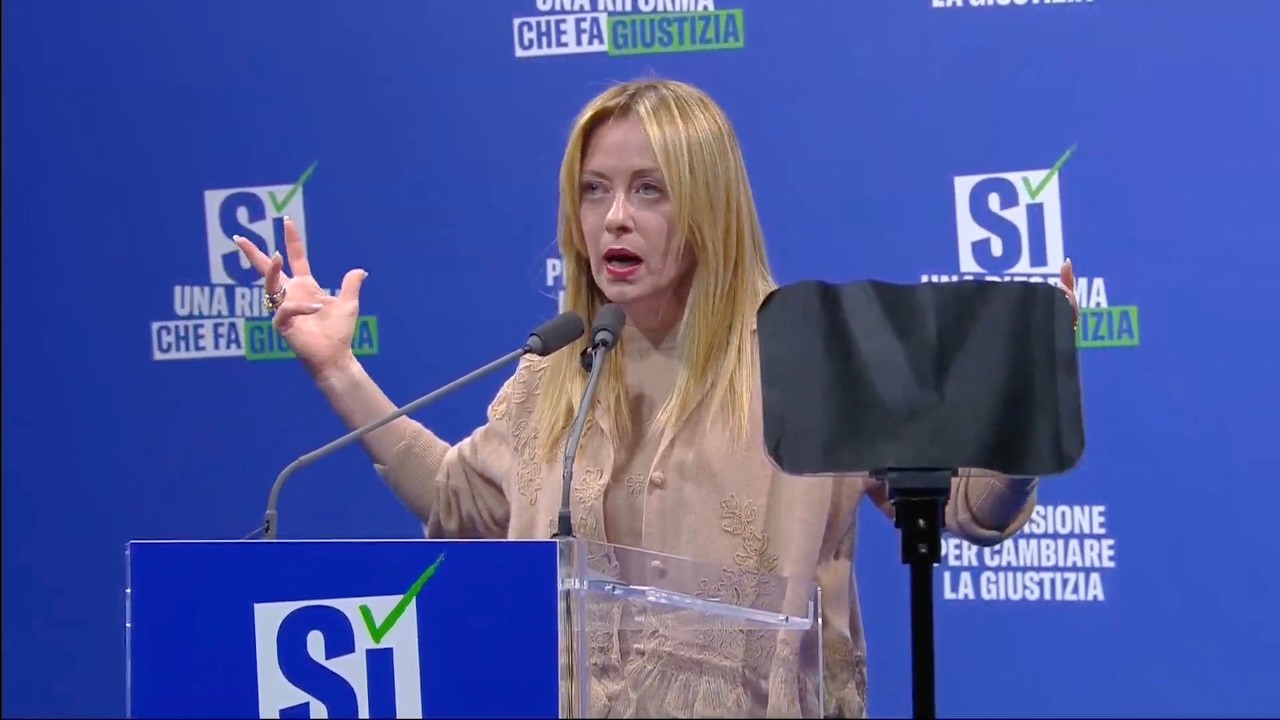 GIORGIA MELONI IN DIRETTA INTERVIENE ALL'EVENTO DI FRATELLI D'ITALIA 
