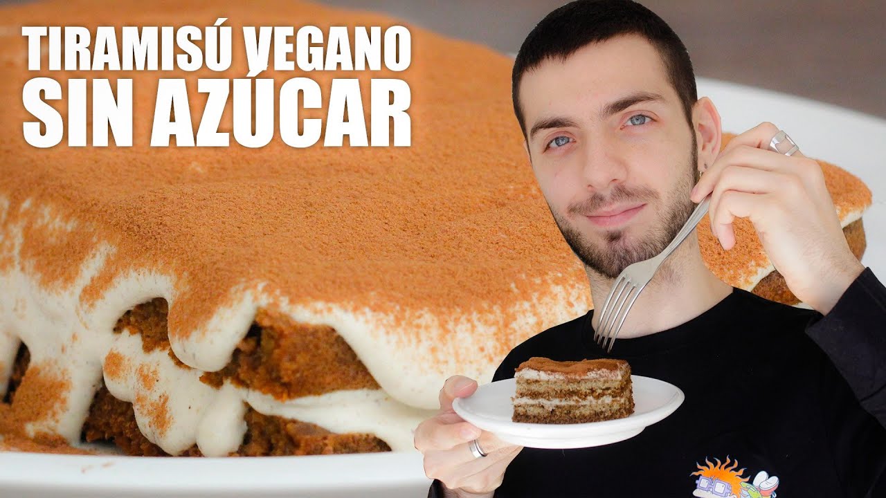 TIRAMISÚ VEGANO 🍰☕ SIN AZÚCAR 100% CASERO Y SALUDABLE ◼️ Cualquiera Cocina