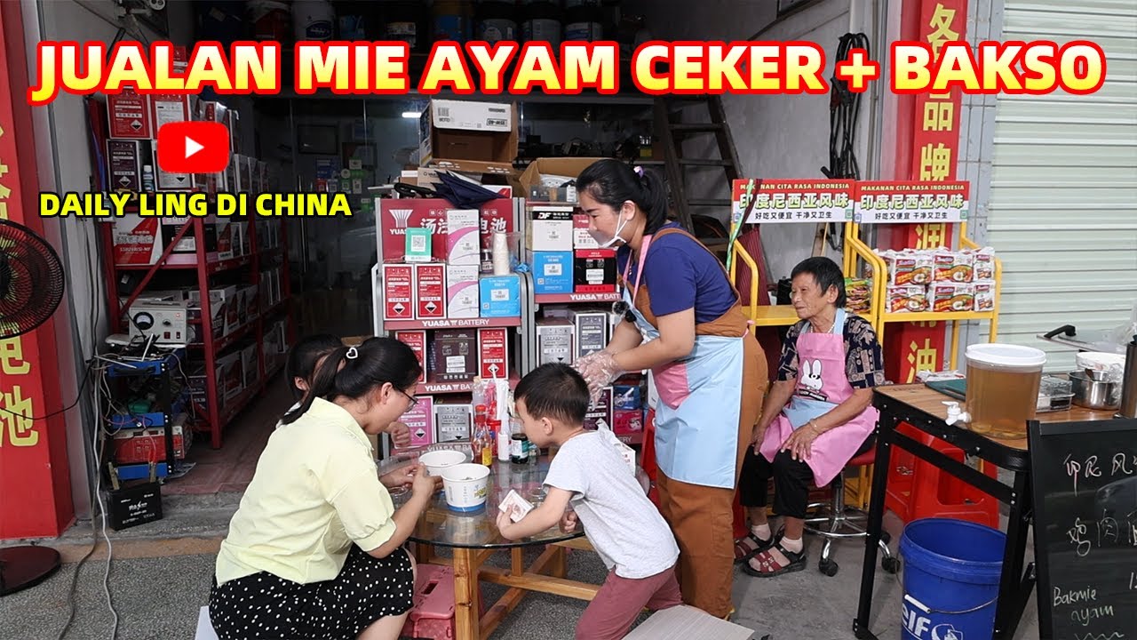 JUALAN MIE AYAM CEKER + BAKSO SAPI  LARIS BANGET , ANAK KECIL PUN SUKA SAMPAI BILANG WANGI &  ENAK