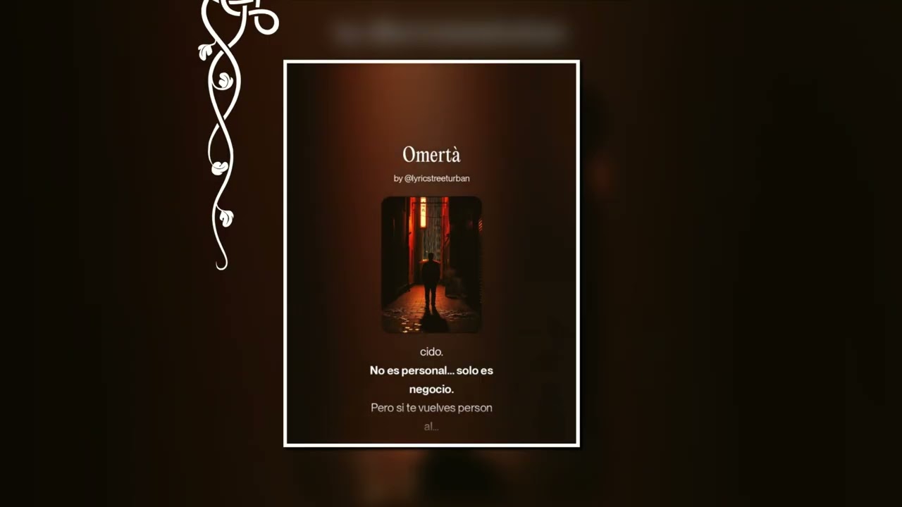 LyricStreet Urban - Omertà (Official Lyric Video)