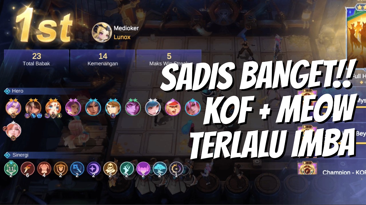 KOMBO TERSADIS S5 | PENJAMIN WINSTREAK | MCGG | TUMBAL MATCHMAKING