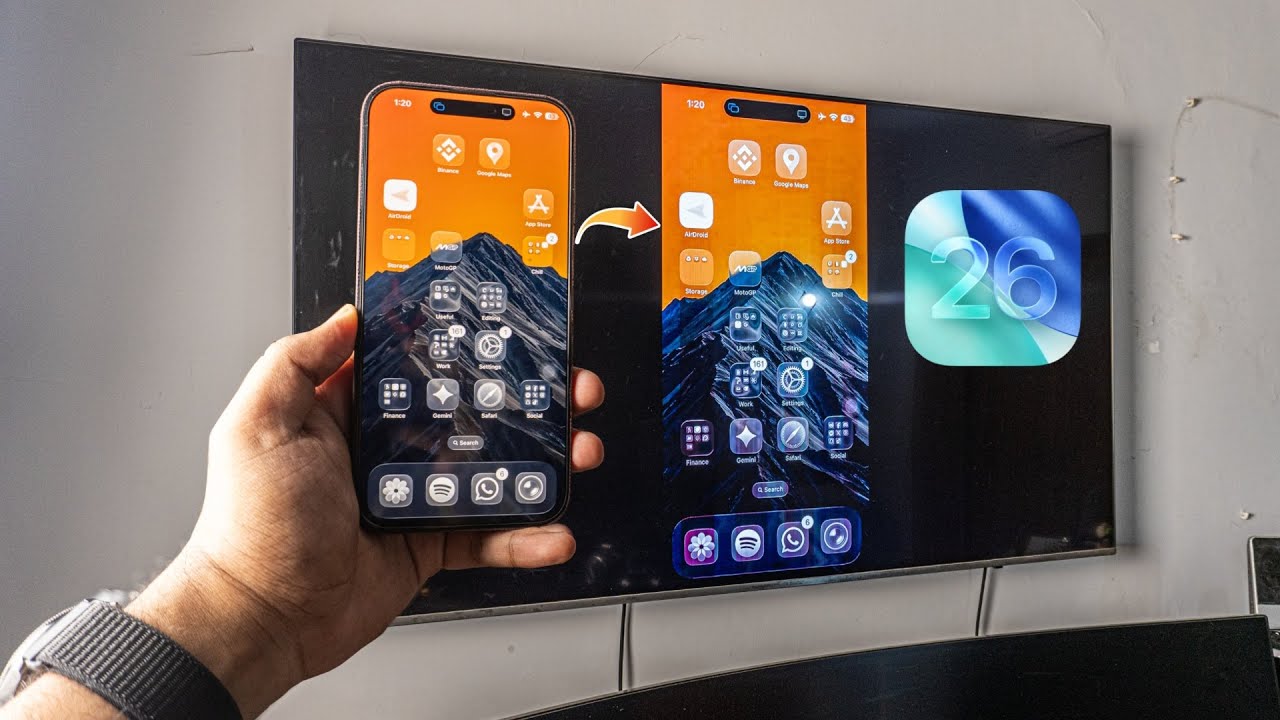 Screen Mirroring iOS 26 iPhone to TV | Wireless Display | Mirror iPhone (2025)