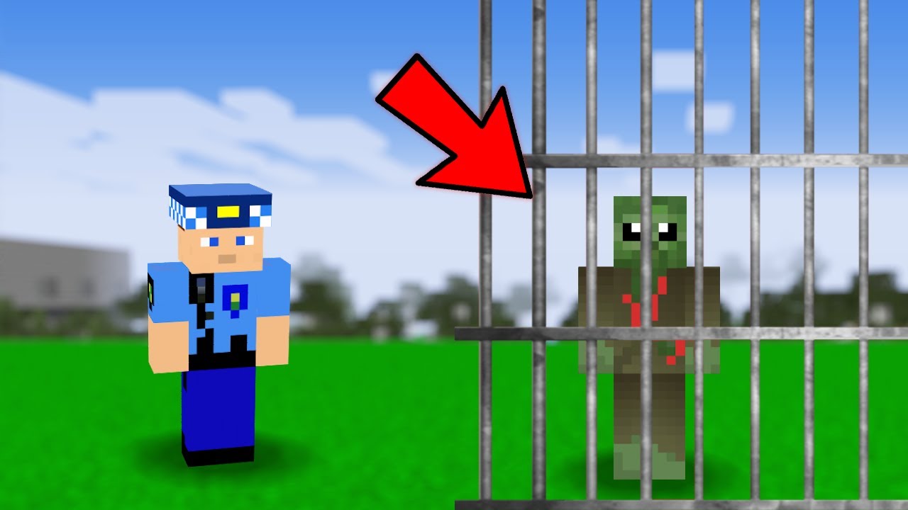 KEREM KOMİSER FAKİR ZOMBİYİ HAPİSE ATIYOR! 😱 - Minecraft