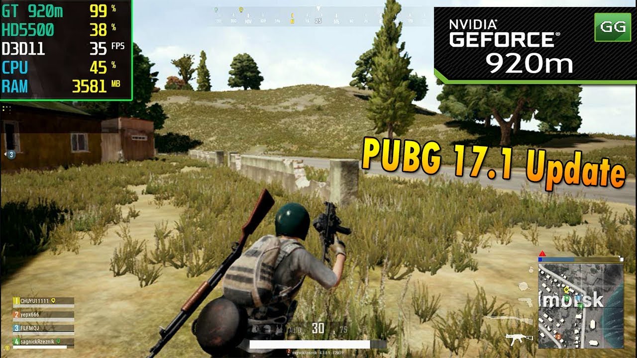 PUBG Update 17.1 on Nvidia 920m | 920mx + Core i5 | 2018 Benchmark Test