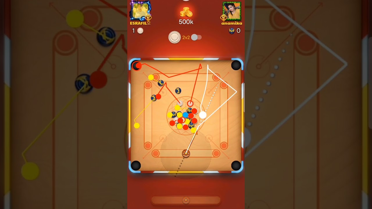 Carrom pool💯all indirect shots🔥#Hard#Carrom#shorts#short video