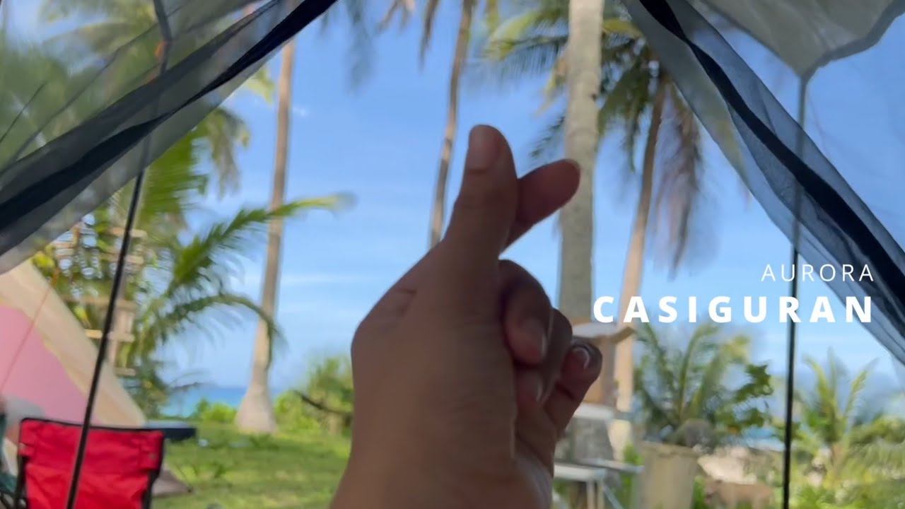 Camping with Family at Pacific Sunrise beach camp near Paradiso de Casiguran