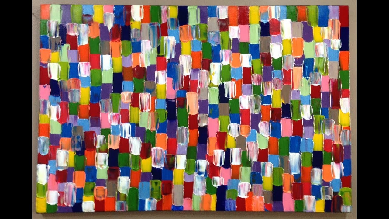 Large Acrylic Abstract Artwork Demo how to paint lessons YouTube