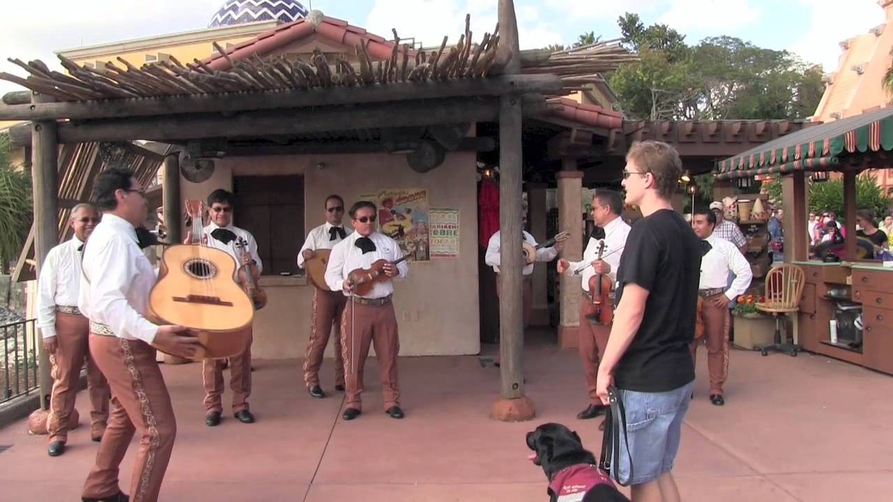 Tommy joins a Mexican Band at Epcot and they sing Happy Birthday to him
