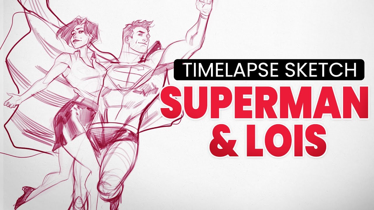 ✨Superman & Lois Timelapse Sketch | Samsung Tab S9 Plus | Clip Studio Paint 🎨