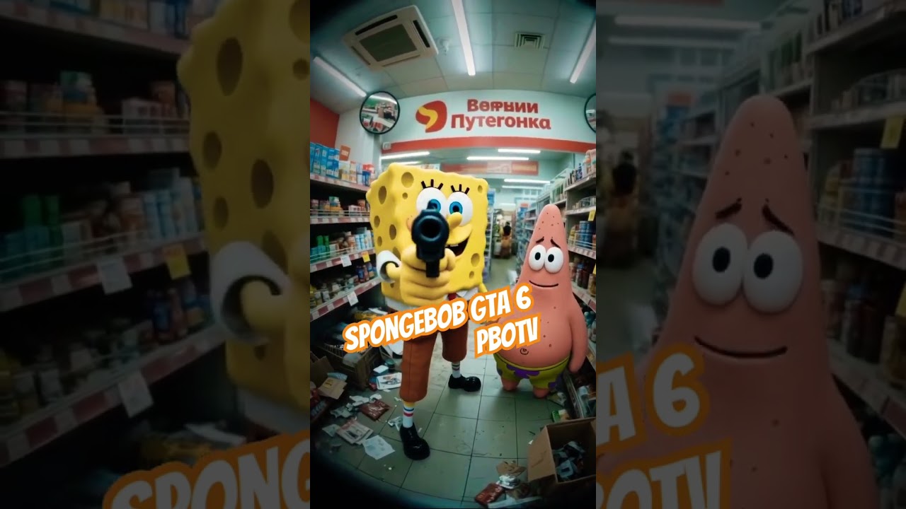 SpongeBob while out in GTA 6 #spongebob #gta6 #pbotv #trendingreels @pagemoney2155 #viral #philly