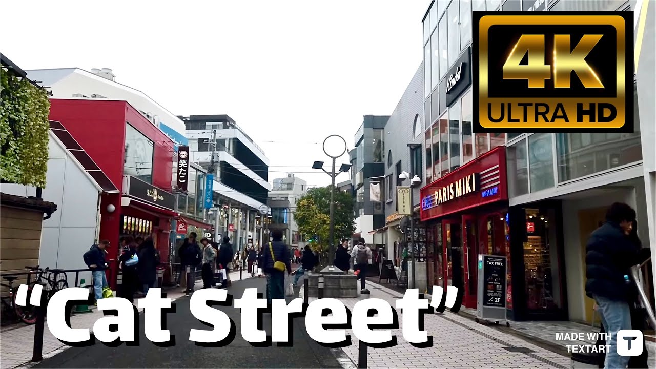 【4K】&rdquo;Cat Street&rdquo; (Harajuku) Tokyo - December 2023