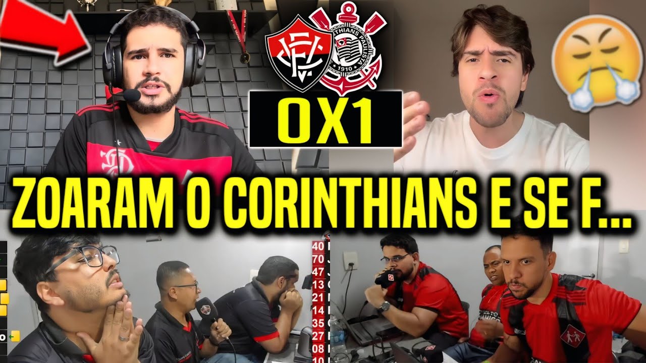 VAMOS RIR?! REA&Ccedil;&Otilde;ES DOS RIVAIS AP&Oacute;S TIM&Atilde;O GANHAR! REACT VIT&Oacute;RIA 0X1 CORINTHIANS 