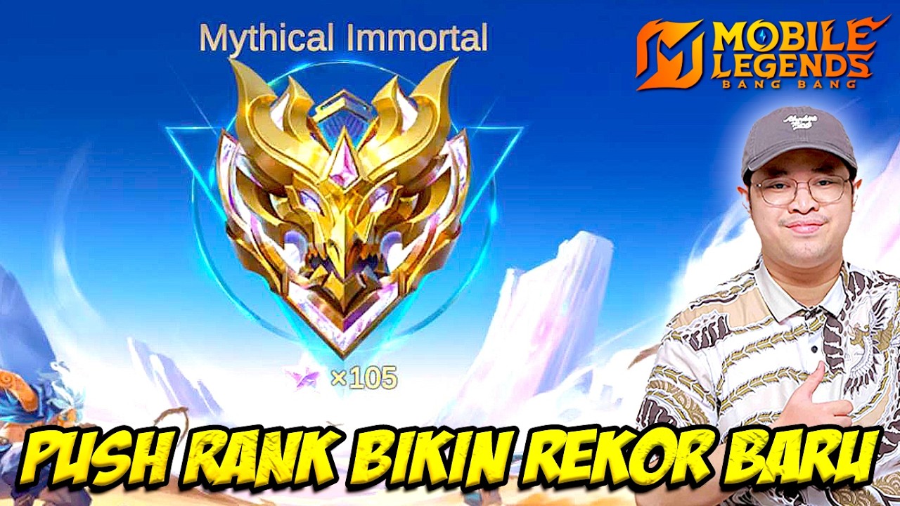 🔴 LIVE PUSH RANK IMMORTAL 105 BIKIN REKOR RANK TERTINGGI❗MABAR VIP❗LIVE STREAM MOBILE LEGEND