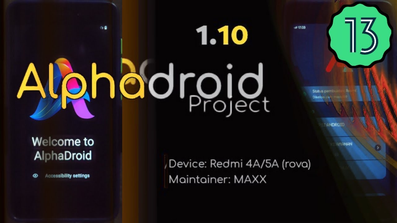 AlphaDroid 1.10 di Redmi 4a || Install dan review Custom Rom Android 13 || rolex
