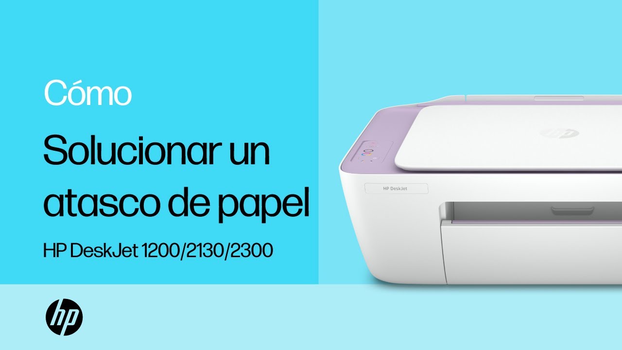 Arreglar un atasco de papel en impresoras HP DeskJet serie 1200, 2130 y 2300 Todo-en-Uno| HP Support