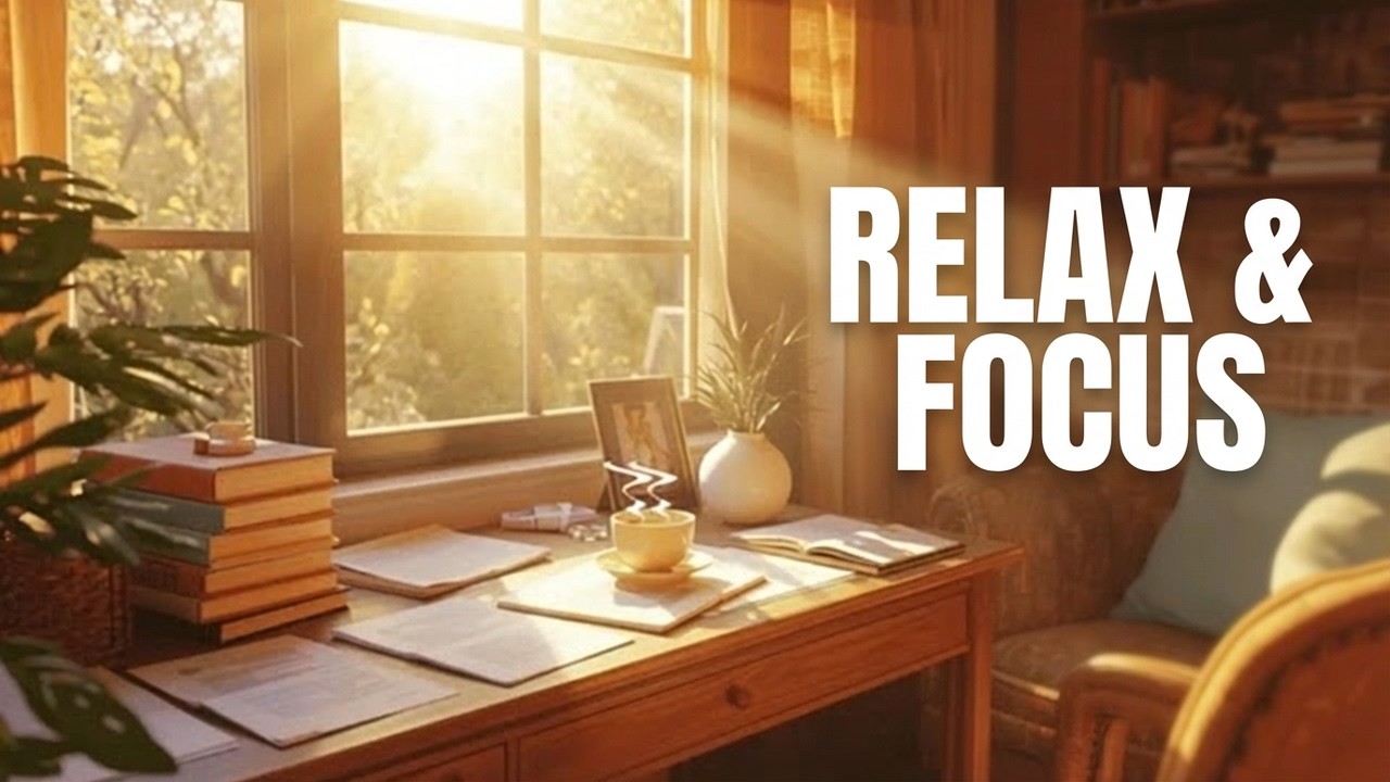 ☕Relaxing Café Jazz with Warm Sunlight | Perfect Background Music for Focus & Productivity