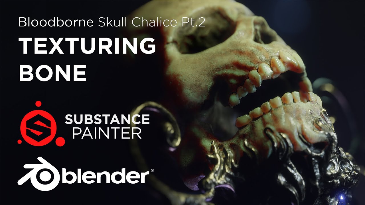 Lets Texture a Skull Chalice in Substance Painter and Blender