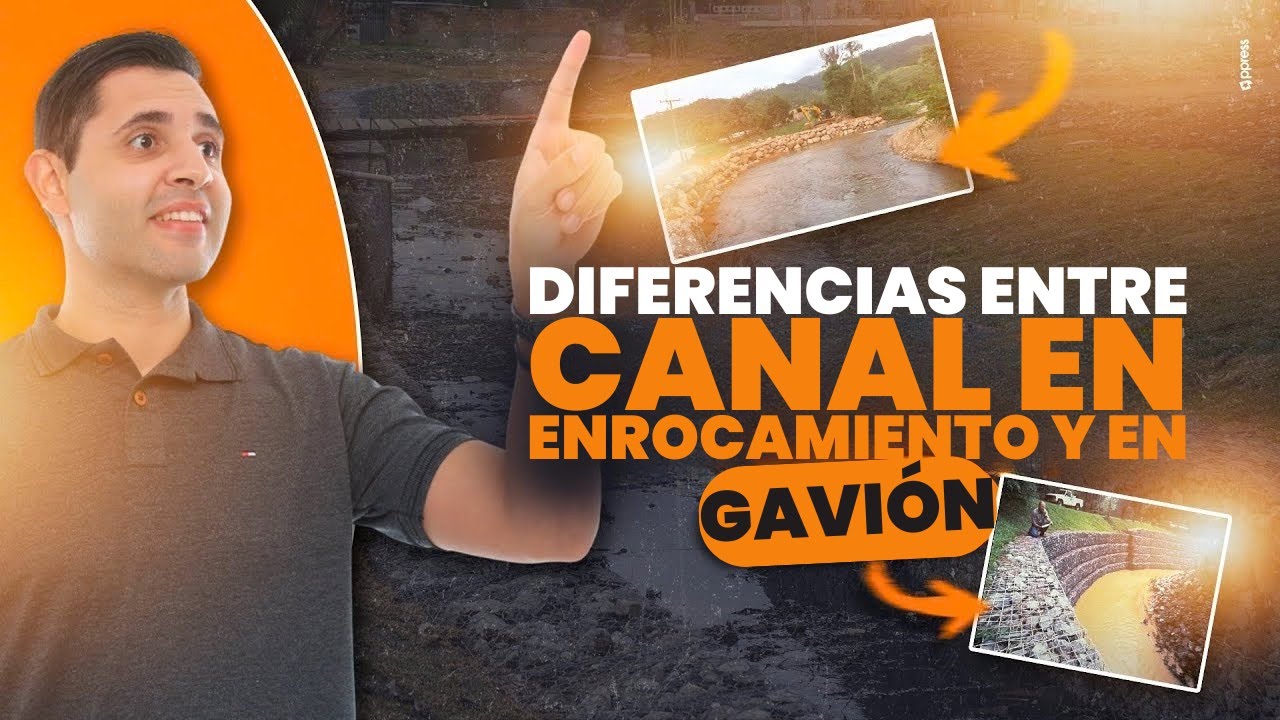 Diferencias entre canal en enrocamiento y en gavión