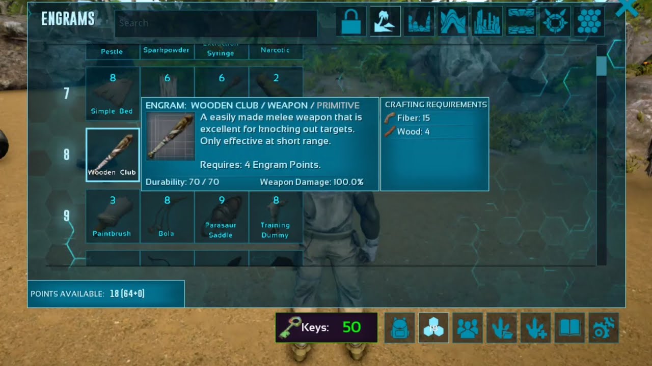 Ark Ultimate Mobile Edition - Crafting A Wooden Club