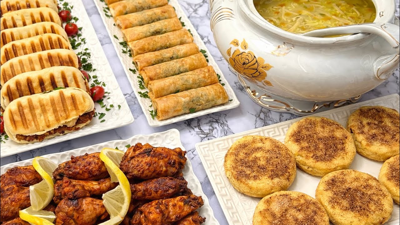 فطور اليوم السابع من رمضان 😍 فطور متنوع وسريع | أجنحة الدجاج ومملحات رمضانية #رمضان_2026 #مملحات