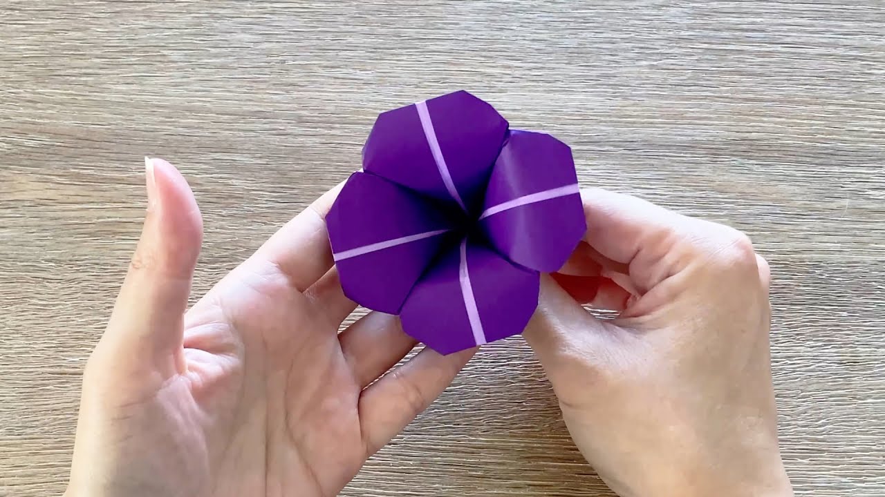 How to make an origami flower/ Origami morning glory