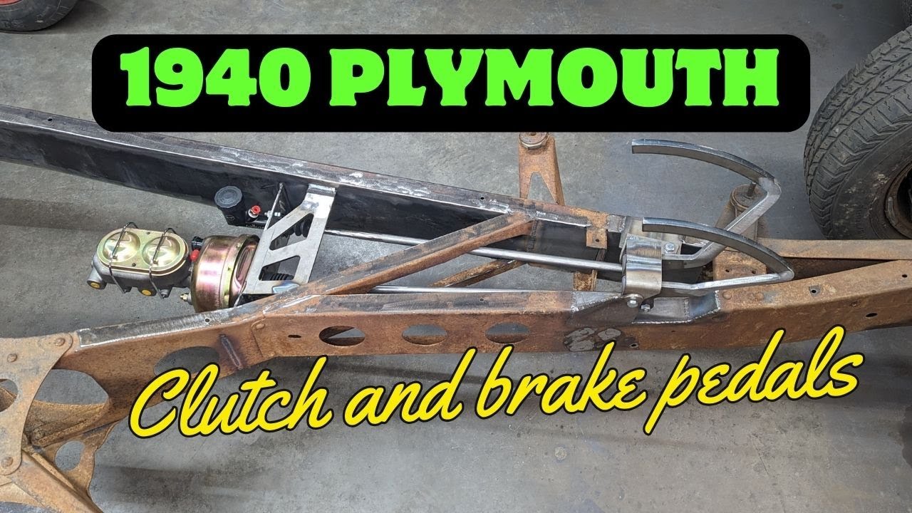 Installing brake & clutch pedal in the 1940 Plymouth as well as the brake & clutch master cylinder