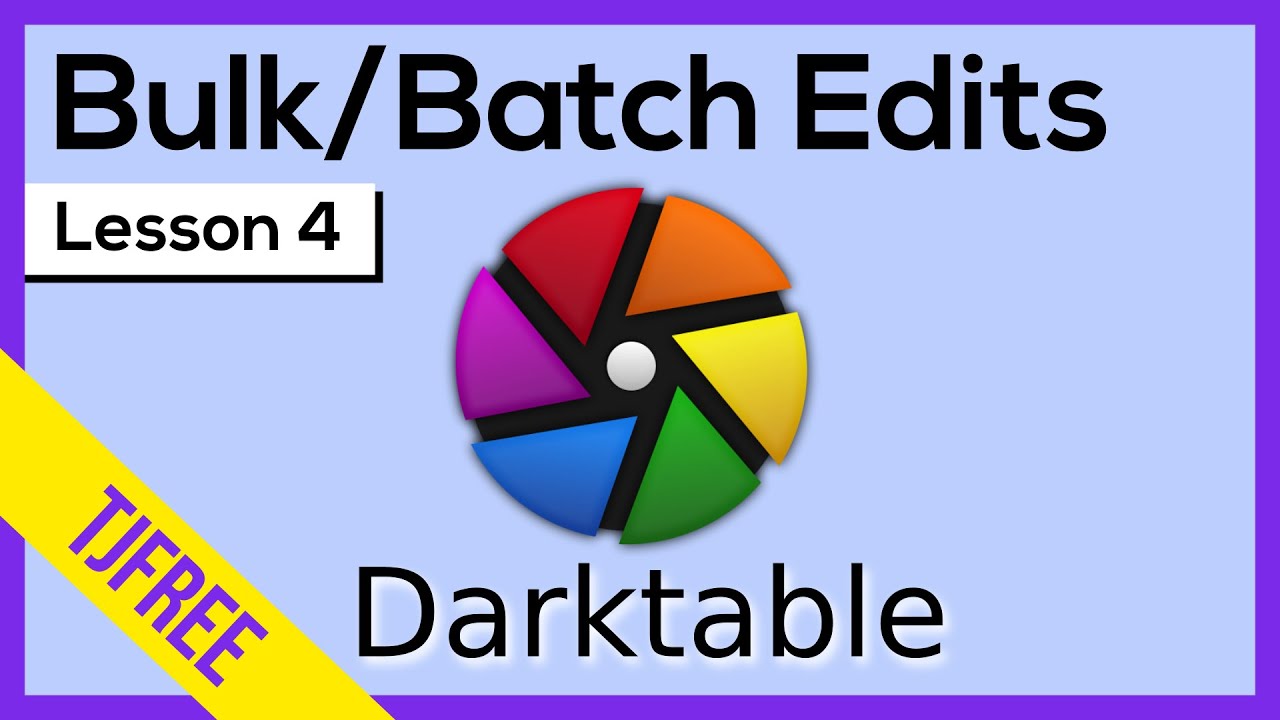Darktable Lesson 4 | Edit multiple photos at once (crop, rotate, color, etc...)