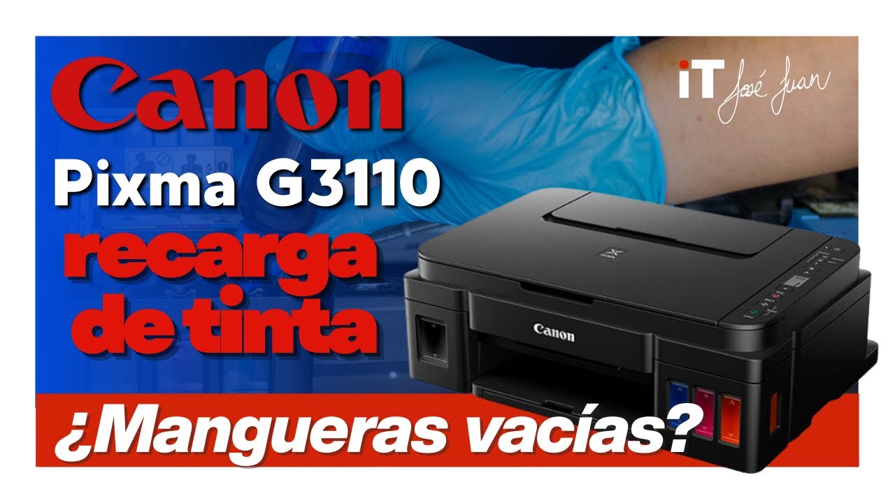 Cómo PURGAR el sistema de tinta Canon Pixma G3110 🖨️ | Limpieza desde el panel