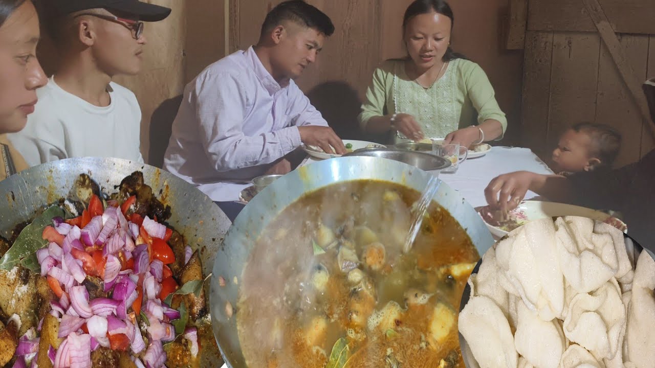 SUNGURKO MASUMA  EKA KARAI JHOL LAGAERA KHADAI ||A Pan Full Of Pork Curry with Gravy || Remember||