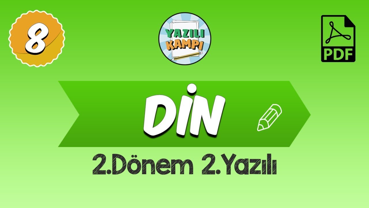 8.Sınıf Din Kültürü | 2.Dönem 2.Yazılı Provası