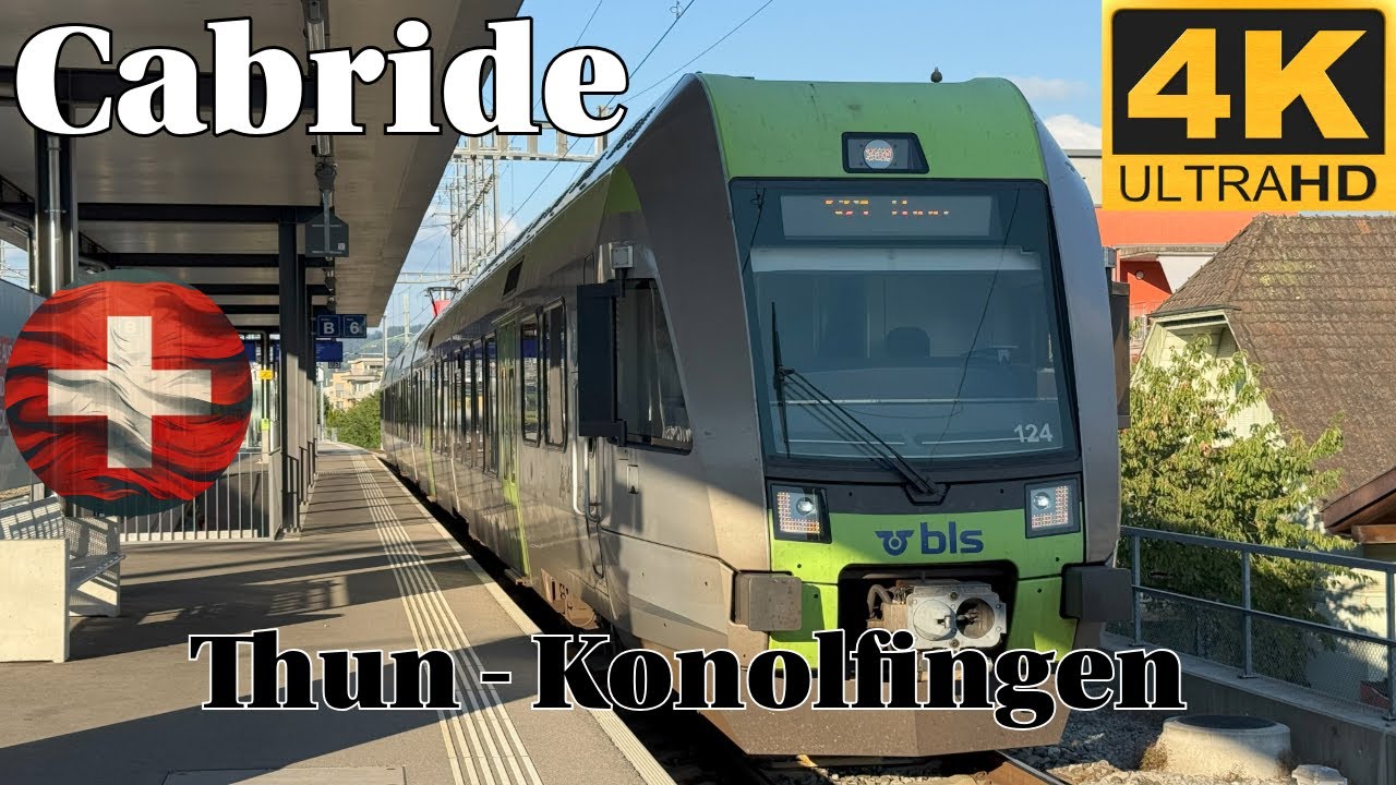 🚆🇨🇭 4K CABRIDE 🚆 Thun - Konolfingen / BLS RABe 535 L&ouml;tschberger
