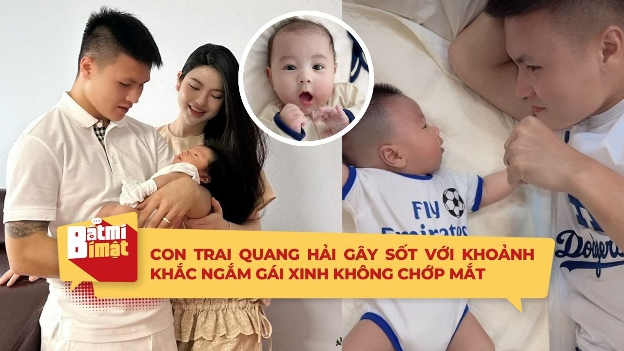 Con trai Quang Hải gây sốt với khoảnh khắc ngắm gái xinh không chớp mắt |BẬT MÍ BÍ MẬT
