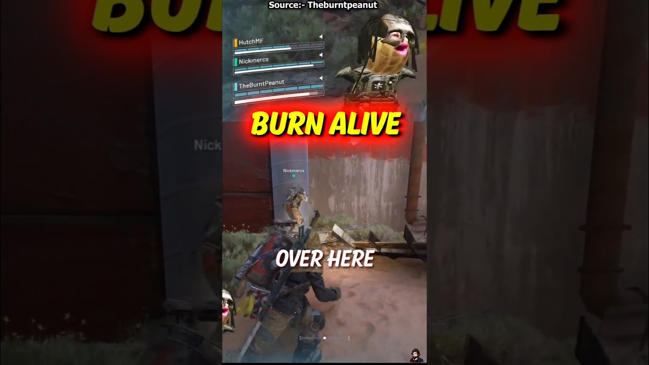 Theburntpeanut сжигает его заживо.