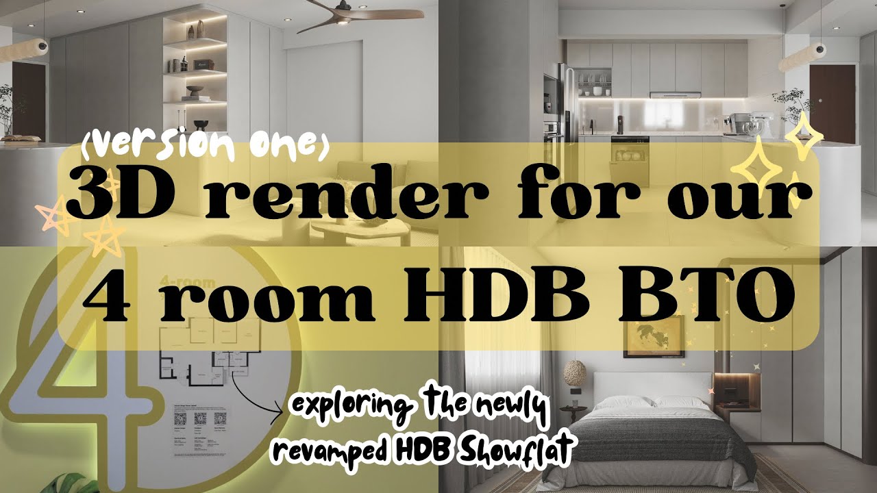 Ep 3 HDB BTO Renovation | 1st 3D render, newly revamped HDB showflat, Castlery Singapore