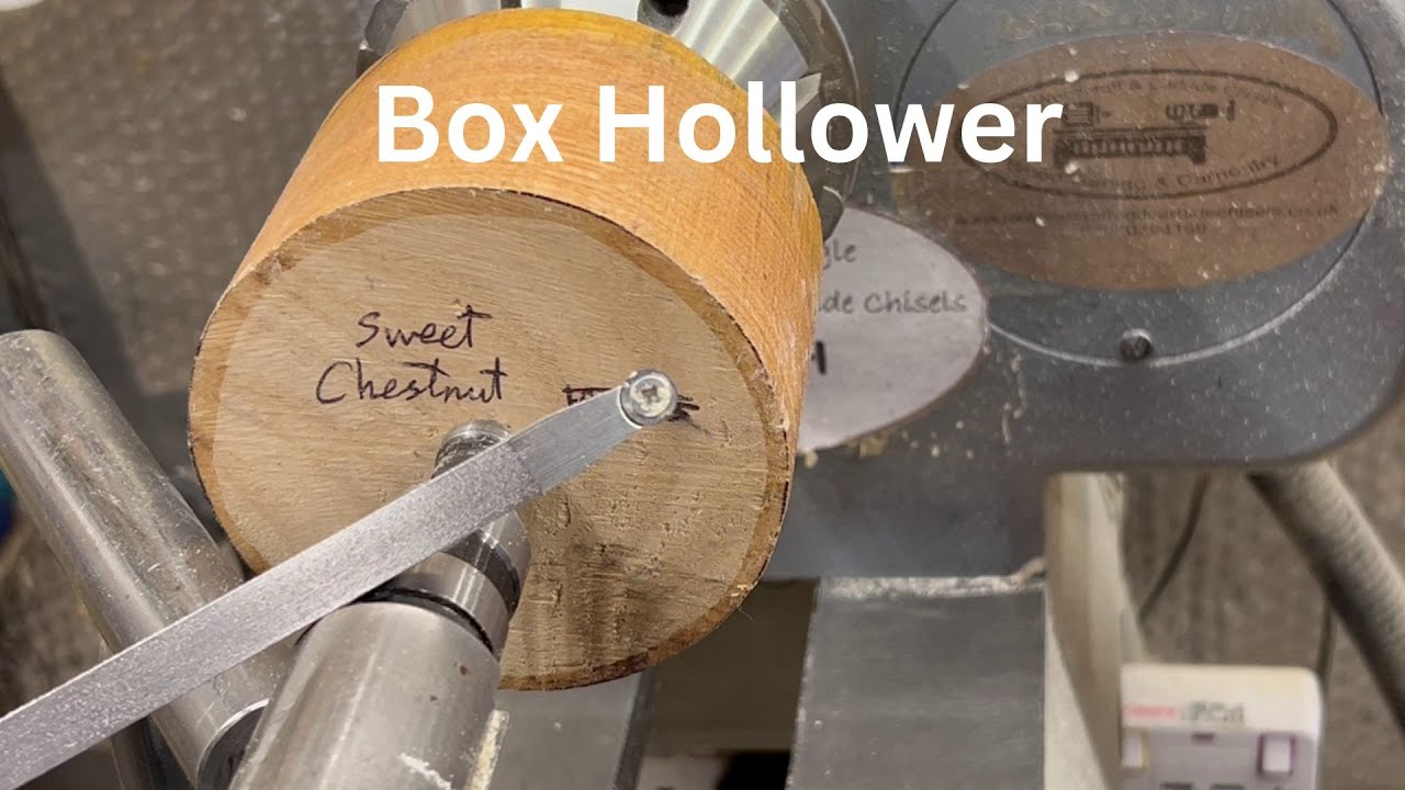 Woodturning some Sweet chestnut. Box Hollower. #carbide chisels