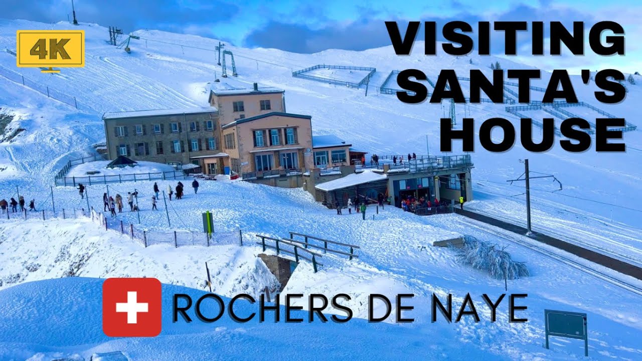 Meet The Real Santa Claus in the Snow ATOP Rochers de Naye: Switerland in 4k Video