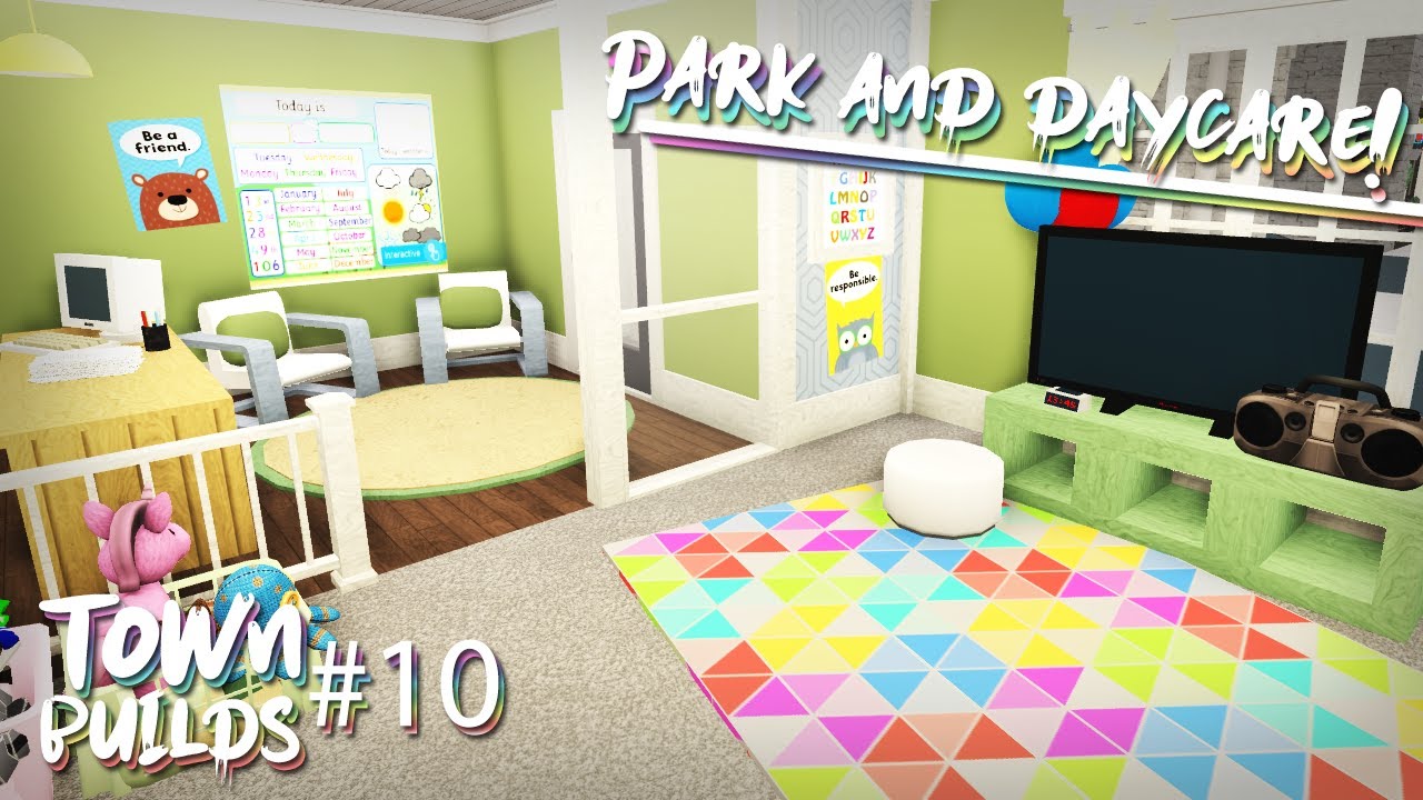 Added Park & a Daycare! | Bloxburg: Town Builds | S2 Part 10