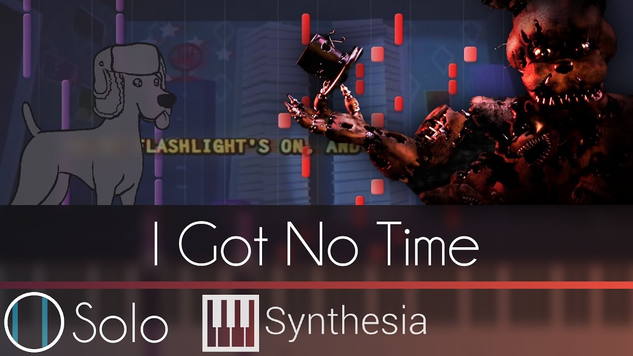 I Got No Time - |SOLO PIANO TUTORIAL w/ LYRICS| - The Living Tombstone -- Synthesia HD