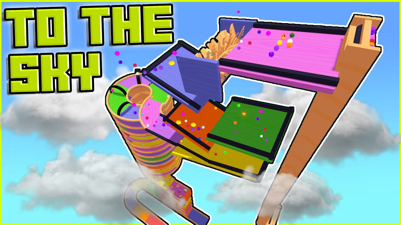 Making A Marble Run Go Through The Roof Into The Heavens! - Marble World Gameplay