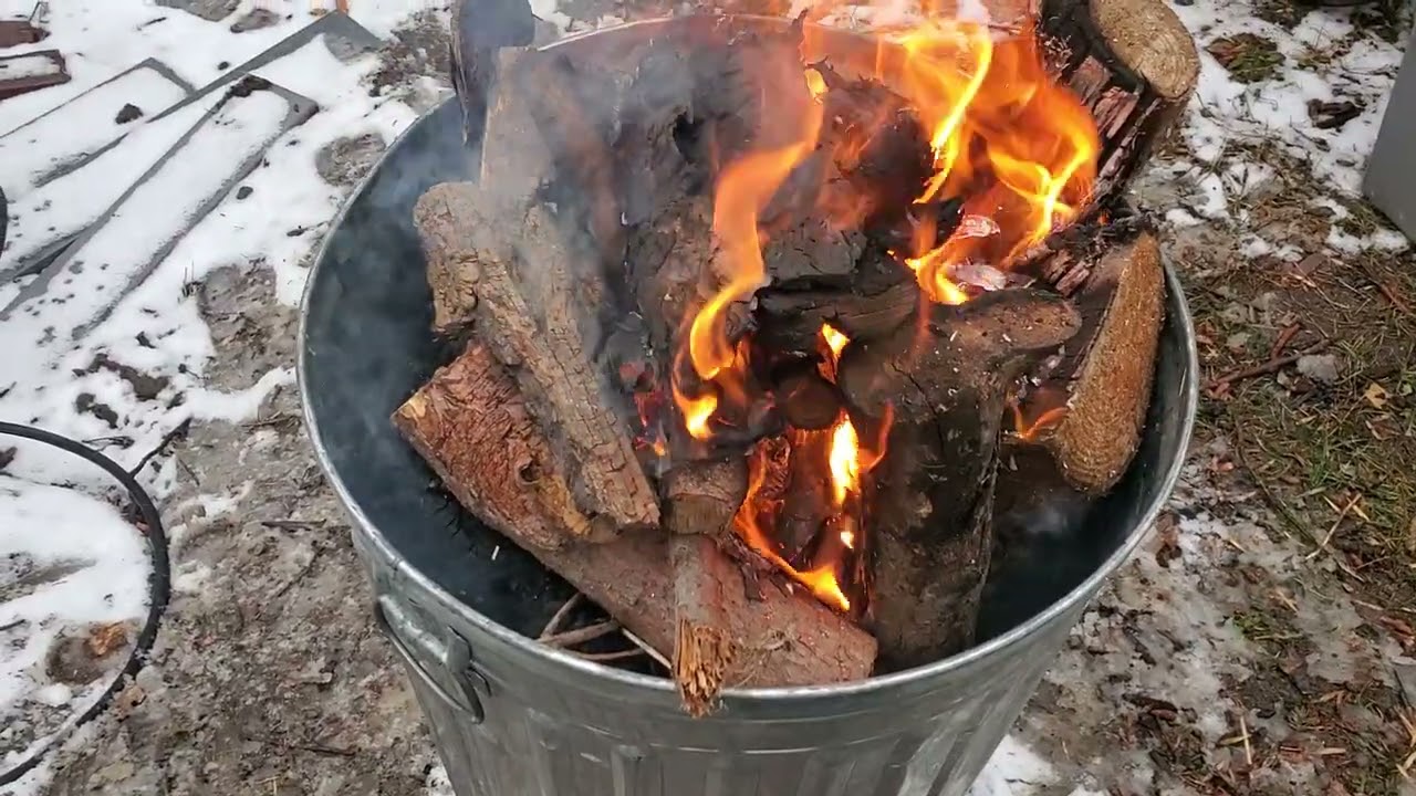 First Time Making Biochar/Charcoal for the Garden 