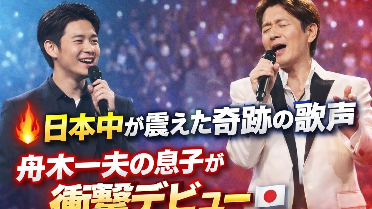 🔥🎤【日本中が震えた奇跡の歌声】舟木一夫の息子が衝撃デビュー！父を超えると話題の“魂を揺さぶる歌声”に全国が感動の嵐🌟🇯🇵