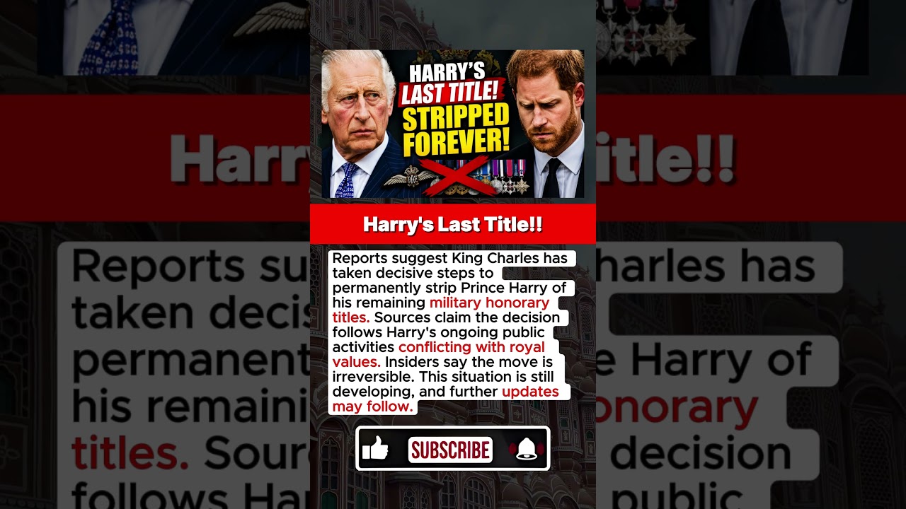 HARRY&rsquo;S LAST TIE CUT! King Charles Makes Final Move 👑 #princeharry #kingcharles #royal #shorts