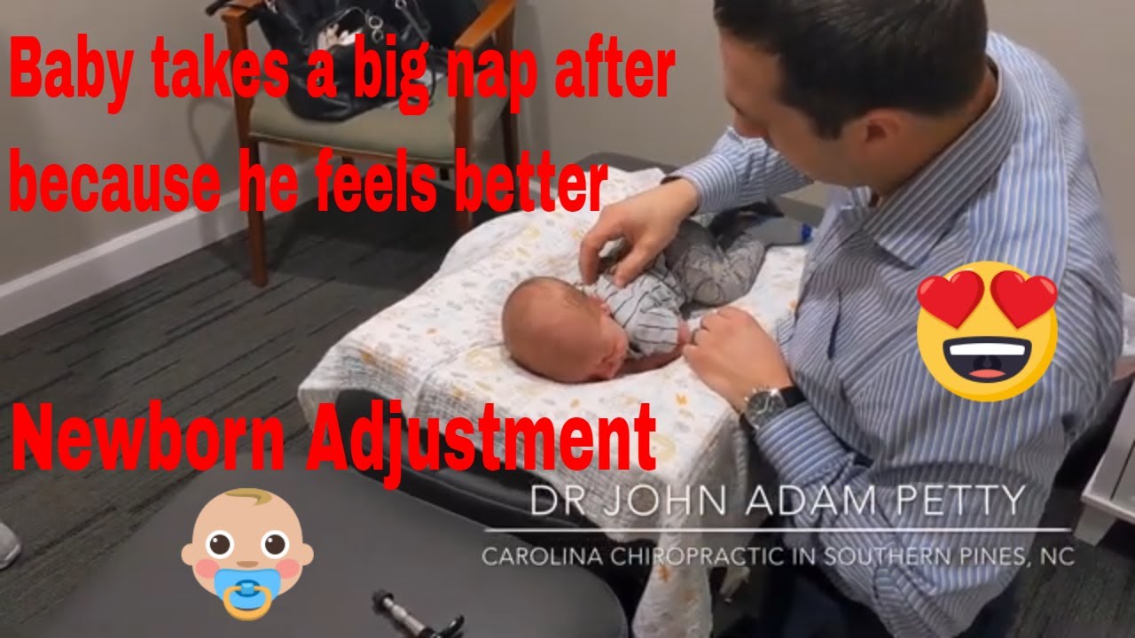 NEWBORN Chiropractic Adjustment - Newborn BABY-CUTE BABY-No Cracking