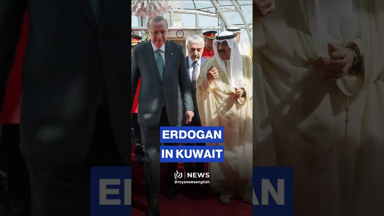 Emir Kuwejtu rozmawia z prezydentem Turcji, kt&oacute;ry przyjechał do kraju