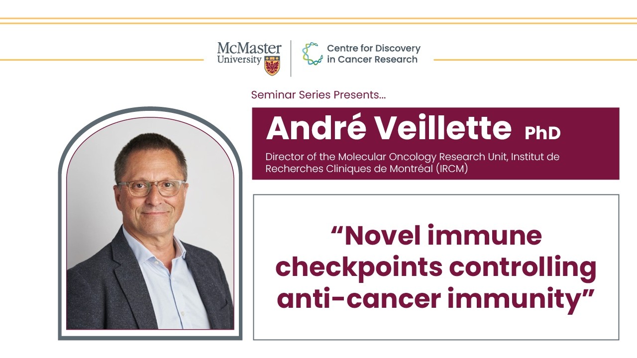 CDCR Seminar Series: January 29, 2026 - André Veillette, PhD