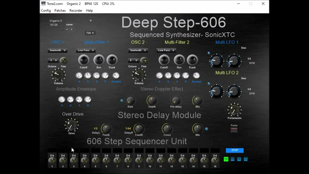 Deep Step 606 sequenced Synthesizer by SonicXTC