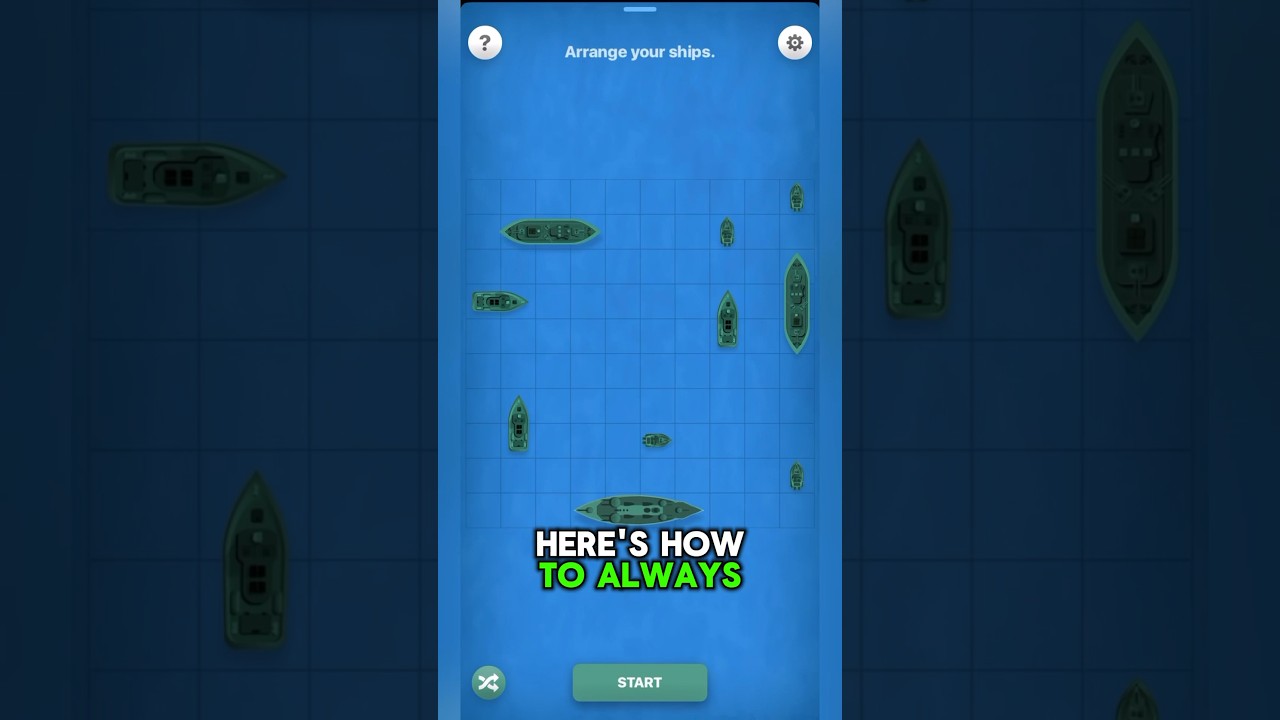 How to ALWAYS Win Sea Battle on GamePigeon! (iMessage Games) #iphone #imessage #shorts
