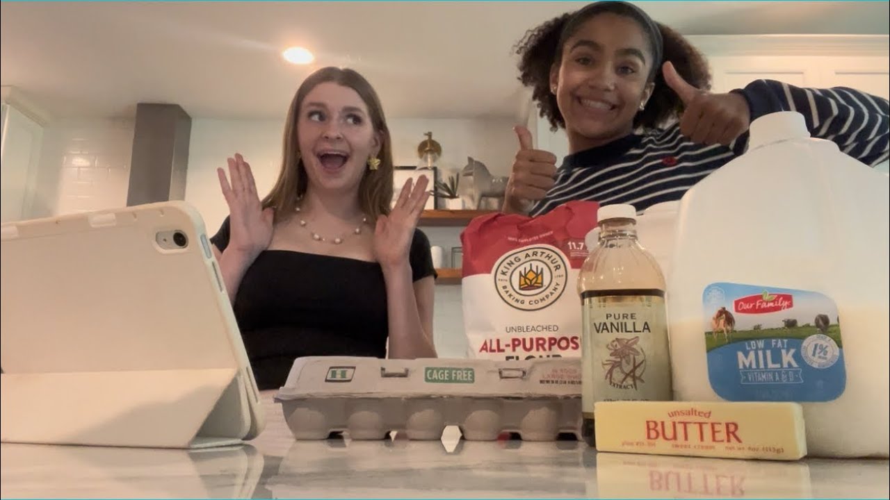 Baking with Olivia and Annika!!!