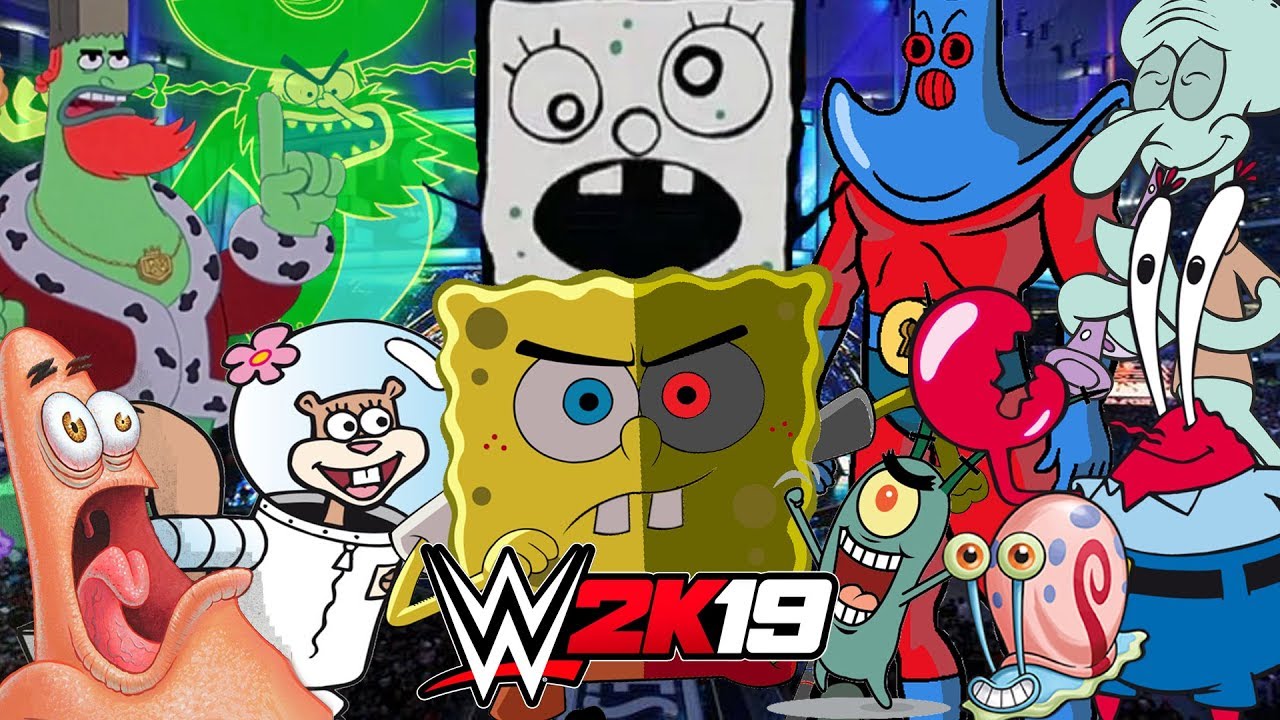 SPONGEBOB WWE ROYAL RUMBLE | WWE 2K19 Gameplay